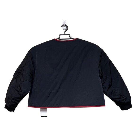 Nike Jordan Women's Quilted Flight Jacket Reversible Black Red Large NEW NWT - Picture 4 of 12